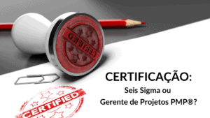 Comparativo entre as certificações Seis Sigma e PMP: Seis Sigma foca em eficiência de processos com método estatístico, PMP foca em gestão de escopo, prazo e custo de projetos.