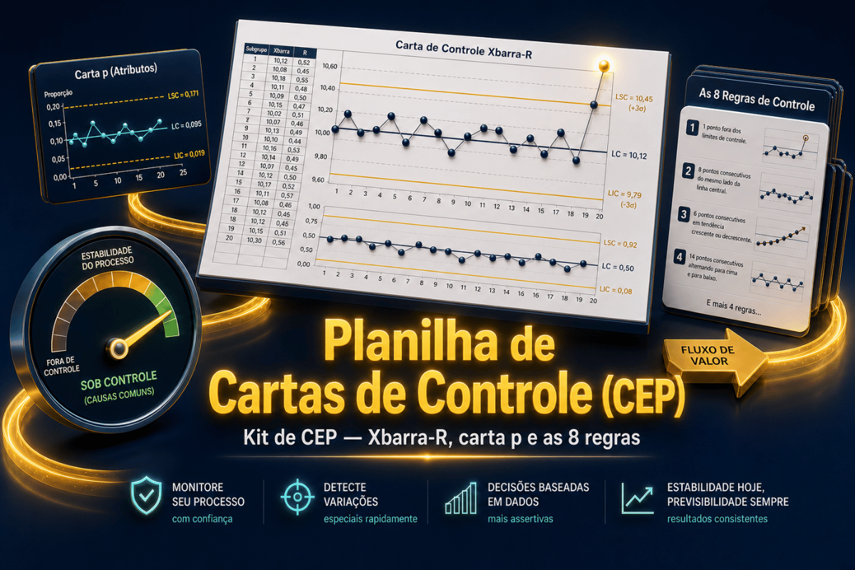 Planilha de Cartas de Controle CEP
