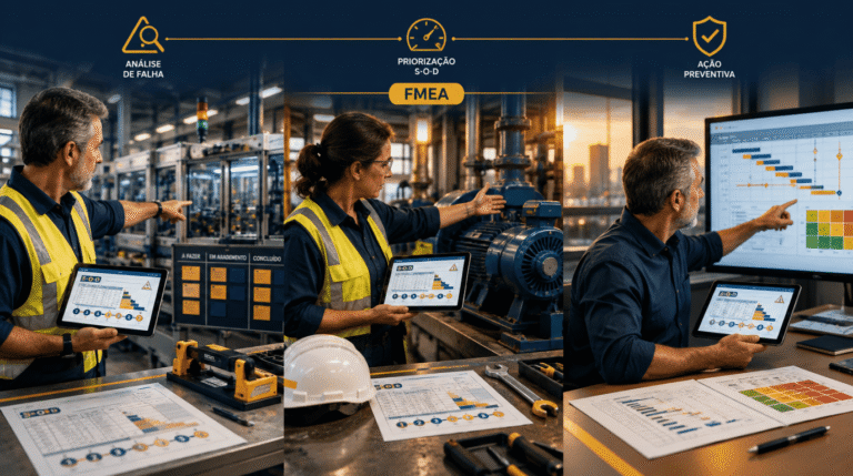 FMEA é a análise de modos de falha e efeitos que antecipa riscos em produto, processo e projeto. Veja o que é, o que significa, como calcular o NPR, o AIAG & VDA e como aplicar.